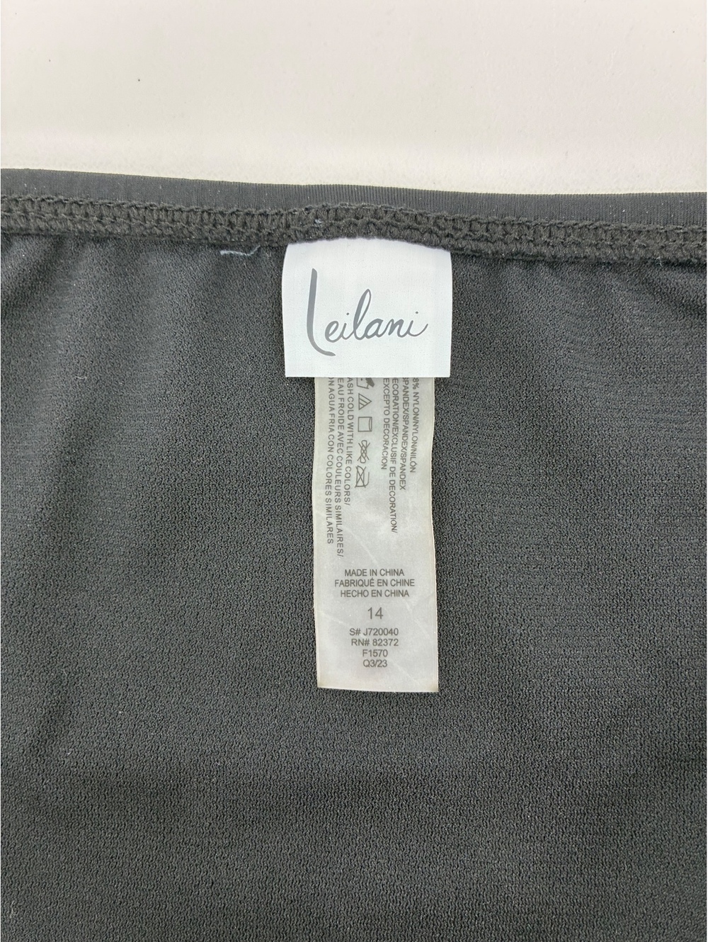 Leilani Black Midrise Swim Bottoms Size 14 NWT - Picture 4 of 6